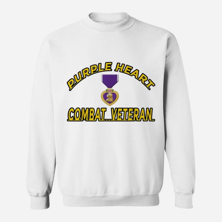 Purple Heart Combat Veteran T-Shirt Sweatshirt