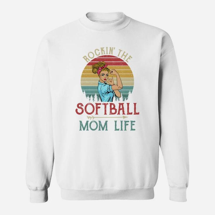 Rockin The Softball Mom Life Vintage Sweatshirt