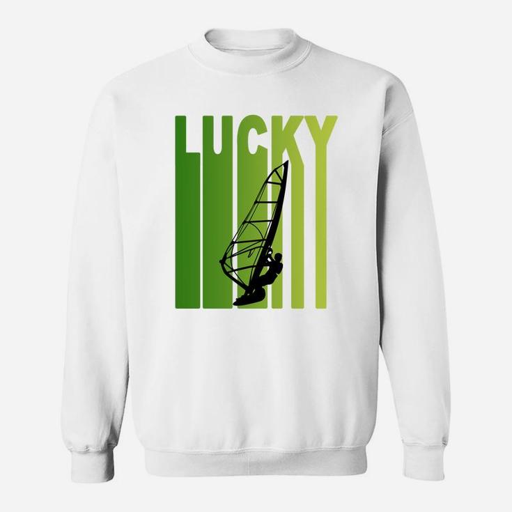 St Patricks Day Lucky Wind Surfing Funny Sport Lovers Gift Sweatshirt