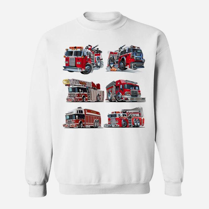 Types Of Fire Truck Boy Toddler Kids Firefighter Xmas Gifts Sweatshirt