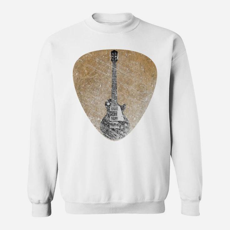 Vintage Guitar Pick Guitarist Lover Instrument Electric Bass Sweatshirt