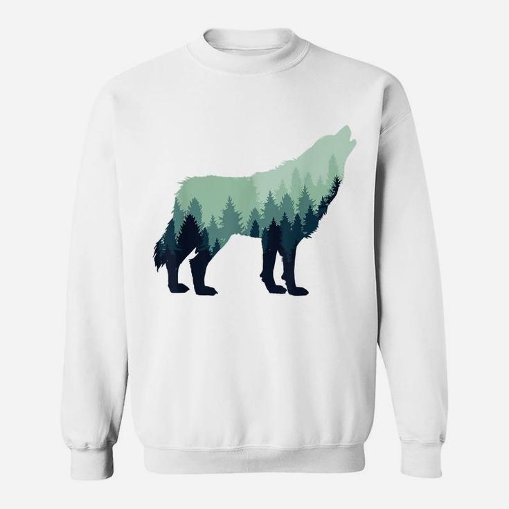 Wolf Nature Forest Outdoor Hiking Camping Hunting Gift Sweatshirt