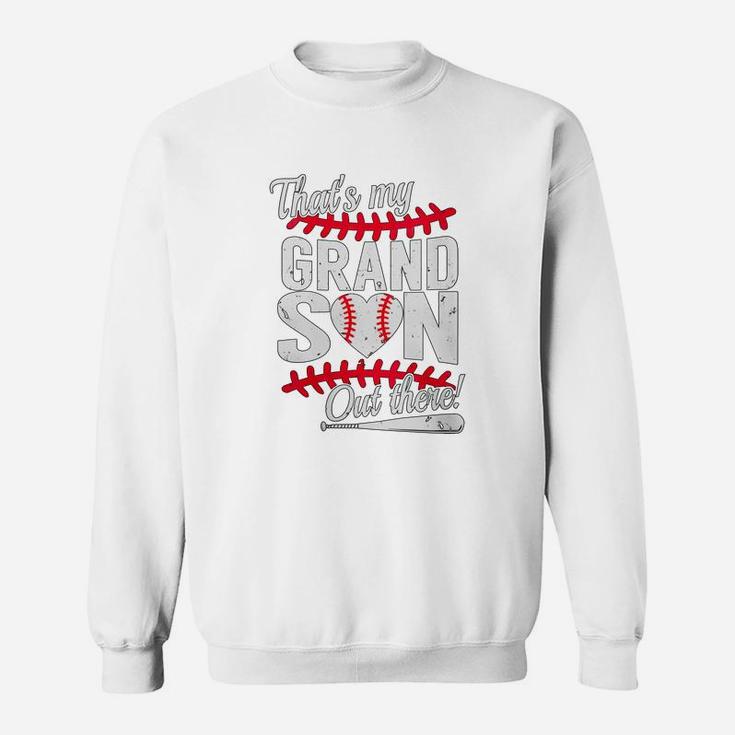 Womens Thats My Grandson Out There Baseball Sweatshirt