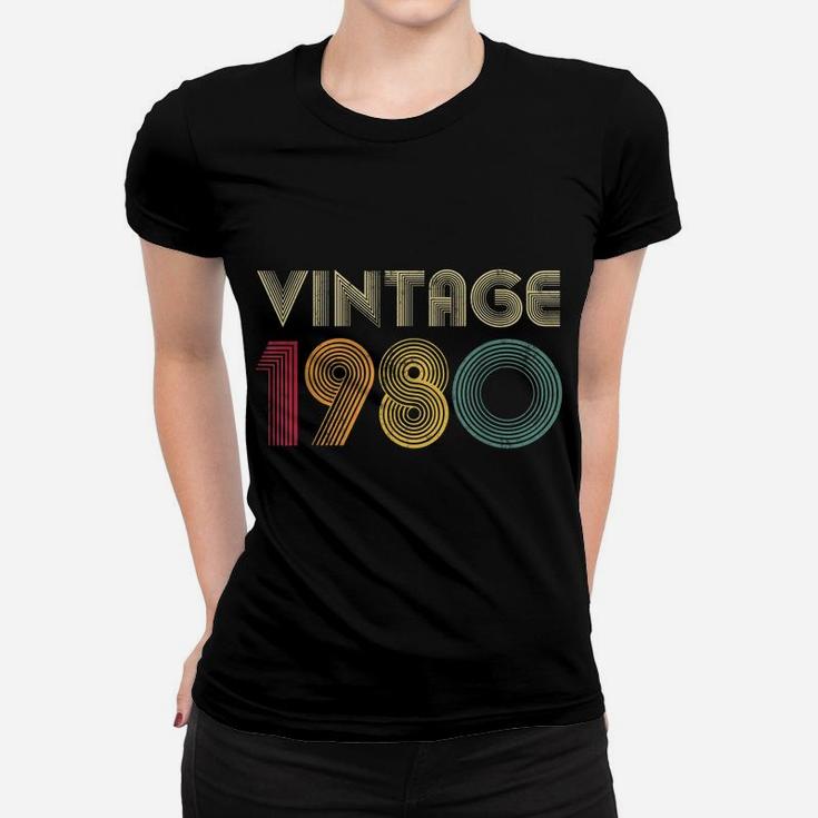 1980 40Th Birthday Gift Vintage Retro Men Women 40 Years Old Women T-shirt