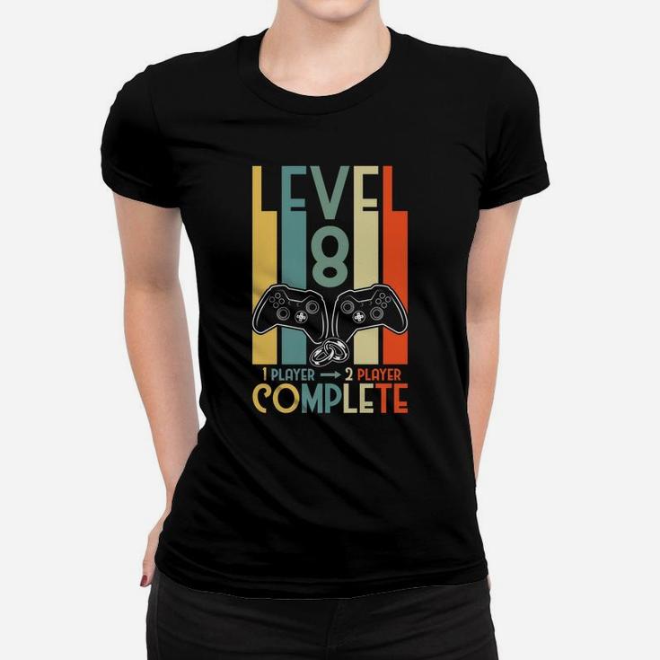 8Th Anniversary Gifts For Him Her Level 8 Complete Wedding Women T-shirt