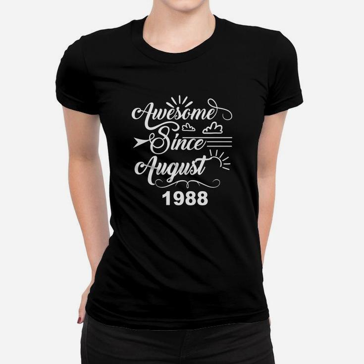 Awesome Since August 1988 T-Shirt - 30Th Birthday Gifts Women T-shirt
