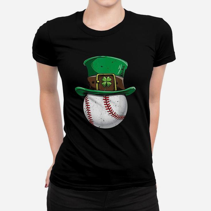 Baseball St Patricks Day Boys Men Ball Leprechaun Catcher Women T-shirt