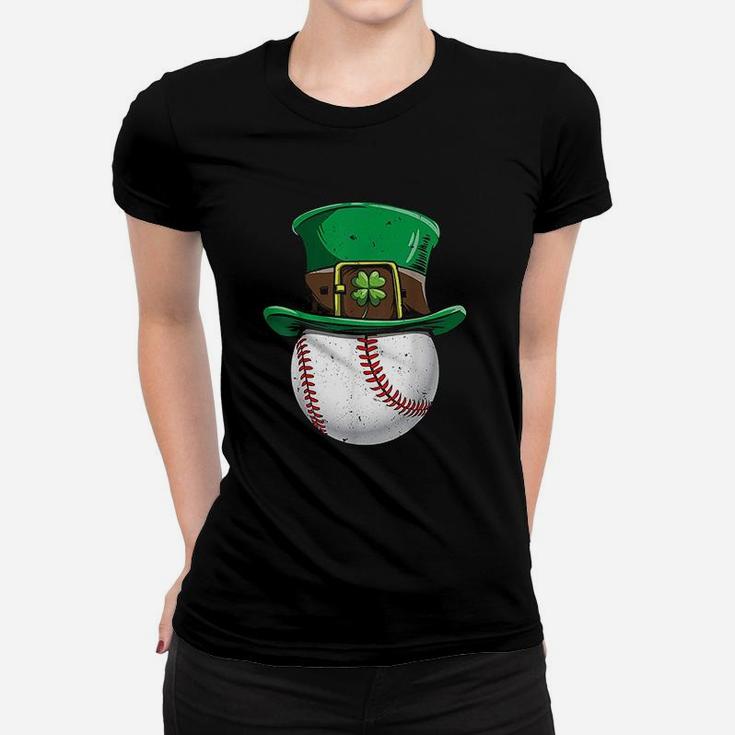 Baseball St Patricks Day Boys Men Ball Leprechaun Catcher Women T-shirt