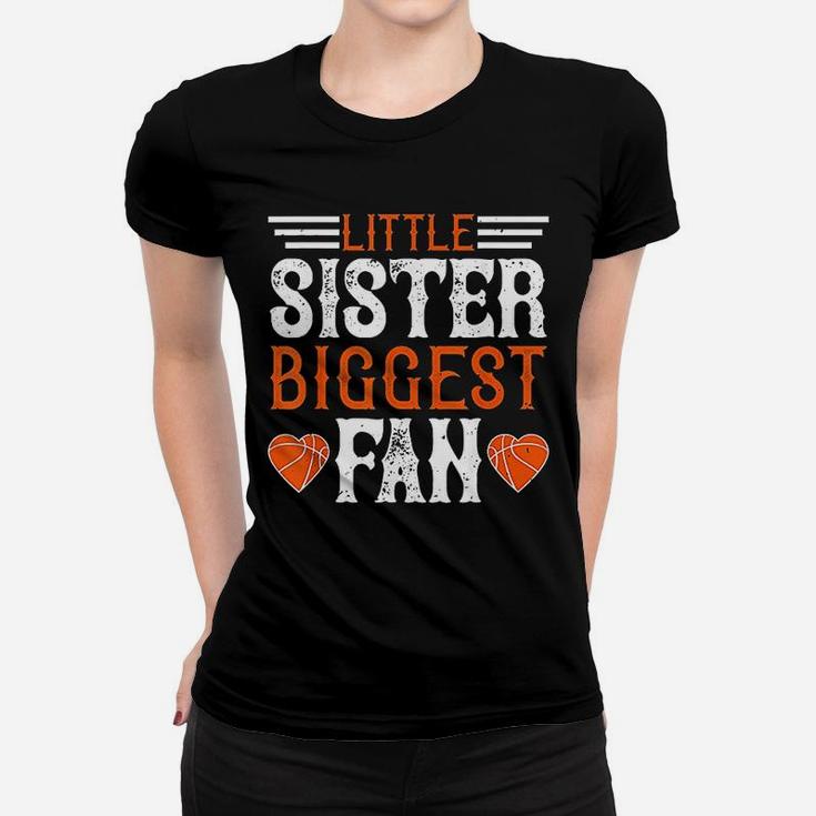 Basketball Lover Little Sister Biggest Fan Women T-shirt