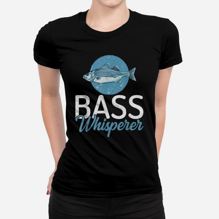 Bass Whisperer Angling Hunting Fishing Women T-shirt