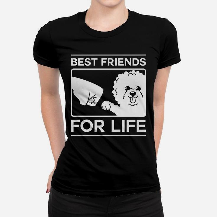 Best Friends For Life Bichon Frise Dog Owner Christmas Gift Women T-shirt