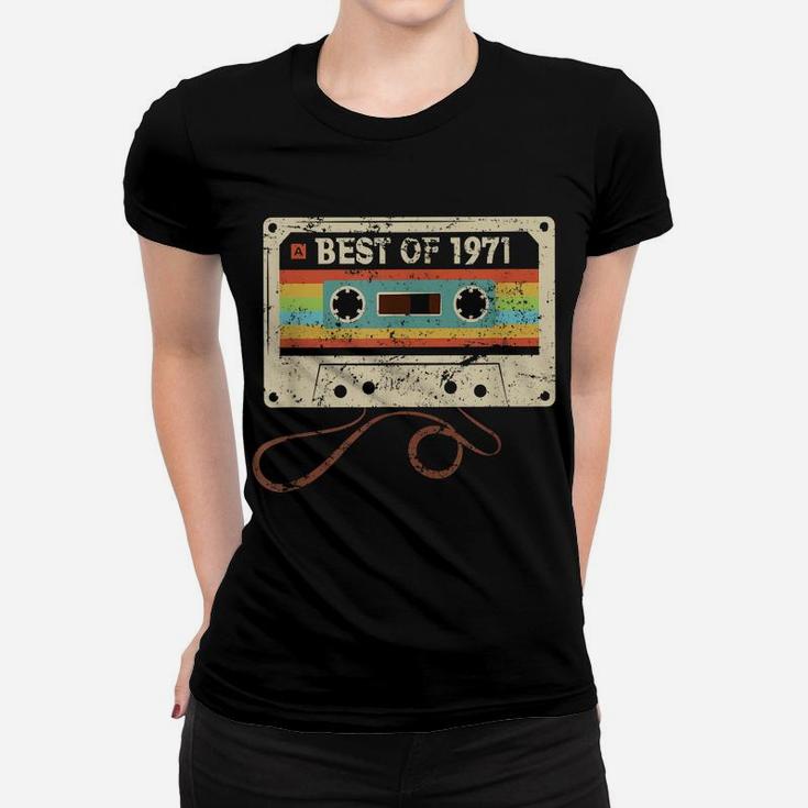 Best Of 1971 Funny Vintage 49Th Birthday Gift For Men Women Women T-shirt