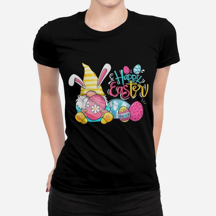 Bunny Gnome Rabbit Eggs Hunting Happy Easter Day Funny Gifts Women T-shirt