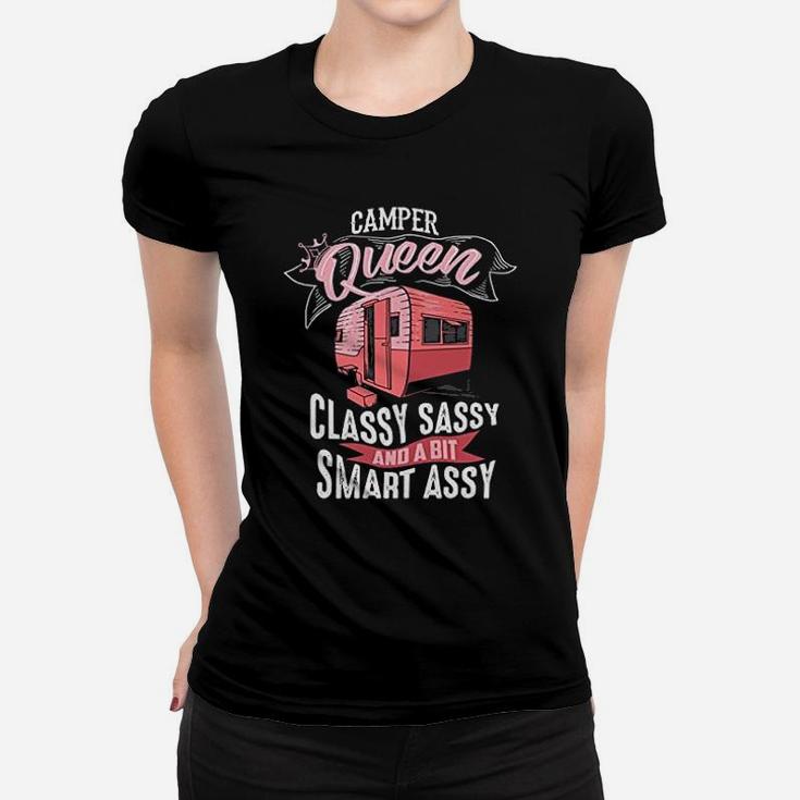Cool Camper Queen Classy Sassy Smart Assy Funny Camping Gift Women T-shirt