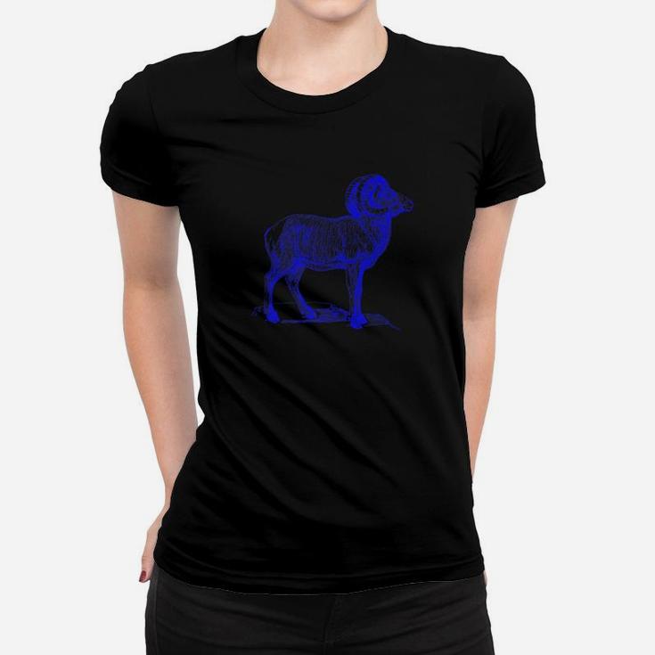 Cool Vintage Bighorn Sheep Graphic Fun Hipster Hiking Women T-shirt