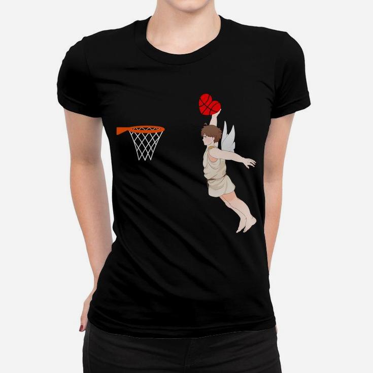 Cupid Dunk Cute Valentines Day For Basketball Lovers Women T-shirt