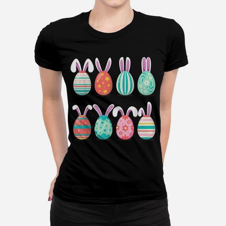 Cute Eggs Easter Day Family Matching Pajama Egg Hunting Women T-shirt