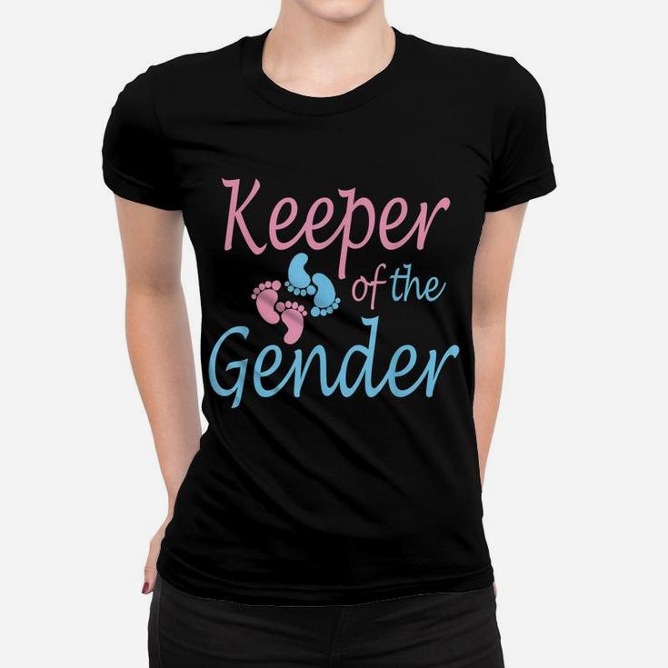 Cute Keeper Of Gender Shirt - Baby Reveal Party Gift Idea Women T-shirt