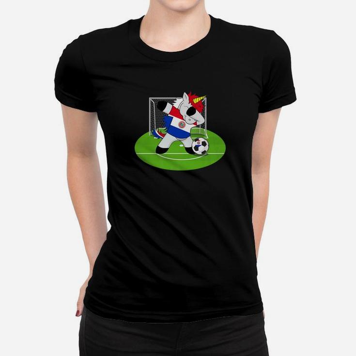 Dabbing Soccer Unicorn Paraguay Paraguayans Football Women T-shirt