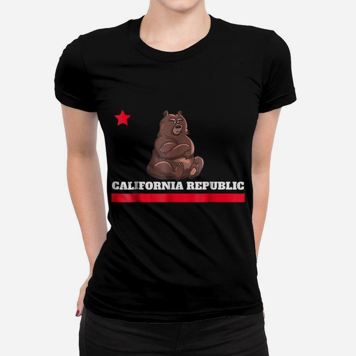 Funny California Republic State Flag Novelty Gift T Shirt Women T-shirt