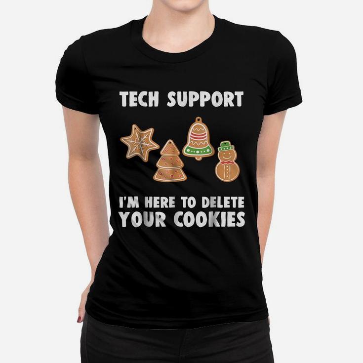 Funny Christmas Tech Support Shirt Computer Programmer Gift Women T-shirt