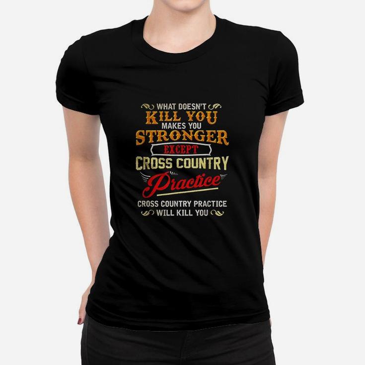 Funny Cross Country Runner Gift For Running Coach Women T-shirt