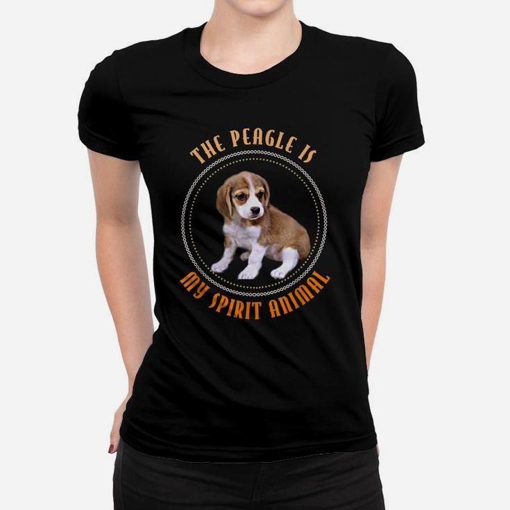 Funny Cute "Peagle Is My Spirit Animal" Picture Quote Tshirt Women T-shirt