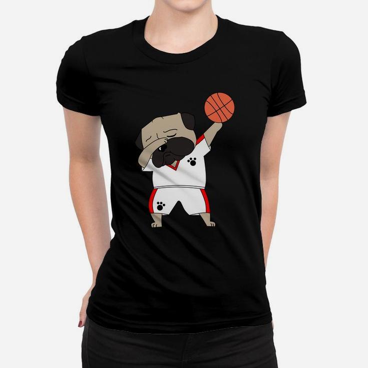 Funny Dabbing English Bulldog Basketball Cute Dab Hoodie Women T-shirt