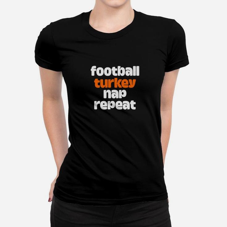Funny Thanksgiving Men Football Turkey Nap Gift Dad Women T-shirt