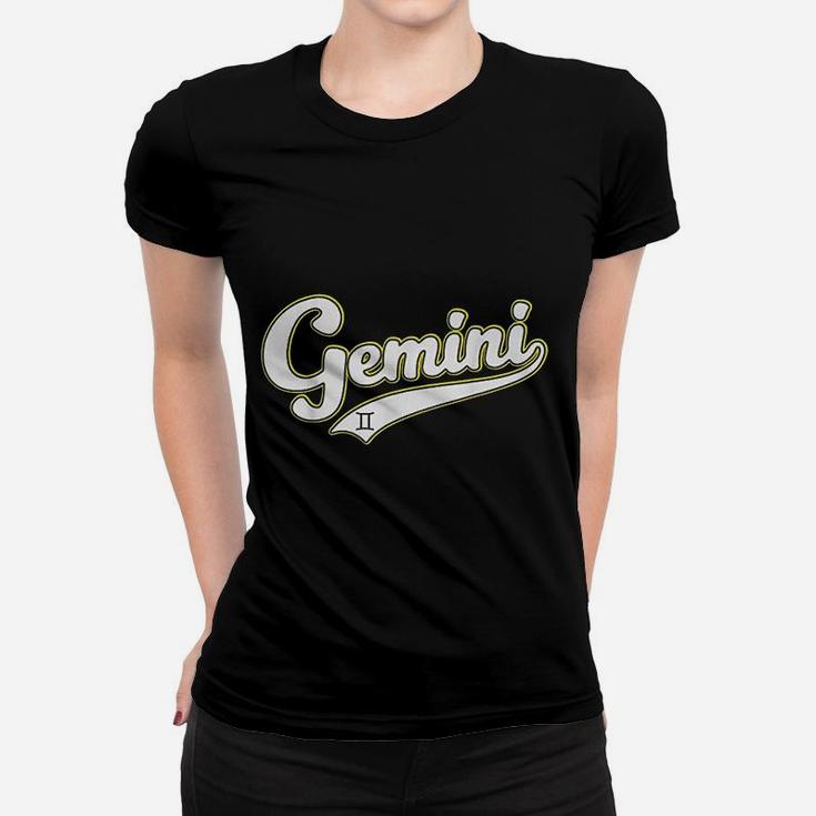 Gemini Zodiac Sign May June Birthday Astrology Gift Baseball Women T-shirt