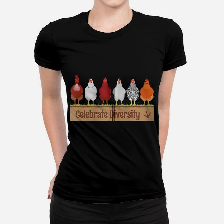 Gift For Chicken Lovers Farm Pet Celebrate Diversity Chicken Zip Hoodie Women T-shirt