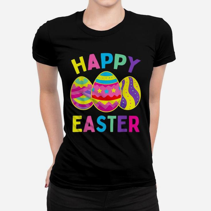 Happy Easter Day, Cute Colorful Egg Hunting Women Boys Girls Women T-shirt