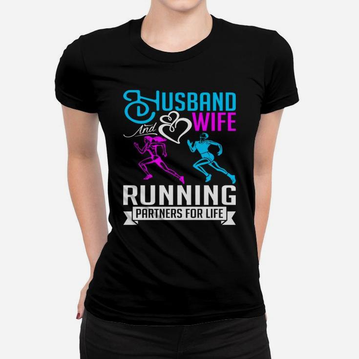 Husband And Wife Running Sweet Valentines Day 2018 Women T-shirt