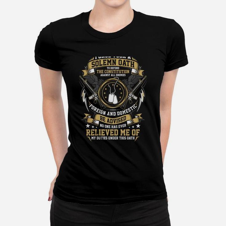 I Once Took A Solemn Oath To Defend A Constitution Veteran Women T-shirt
