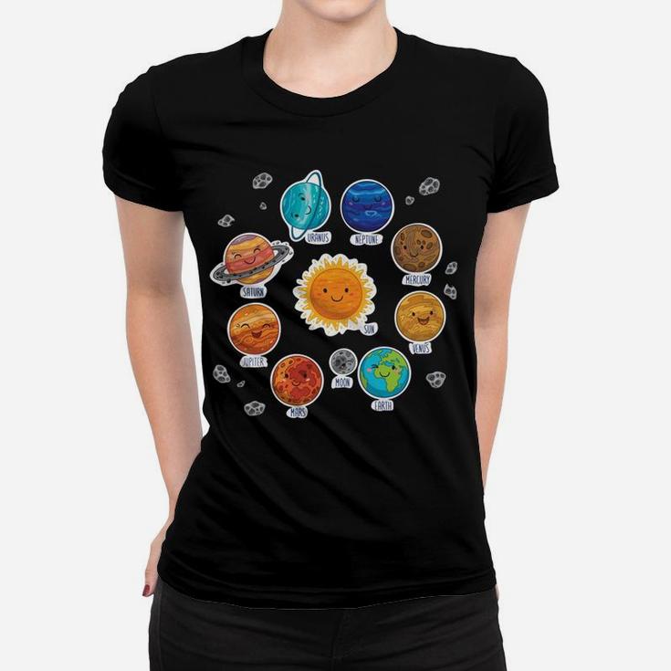 Just A Boy Who Loves Planets & Solar System Space Science Women T-shirt