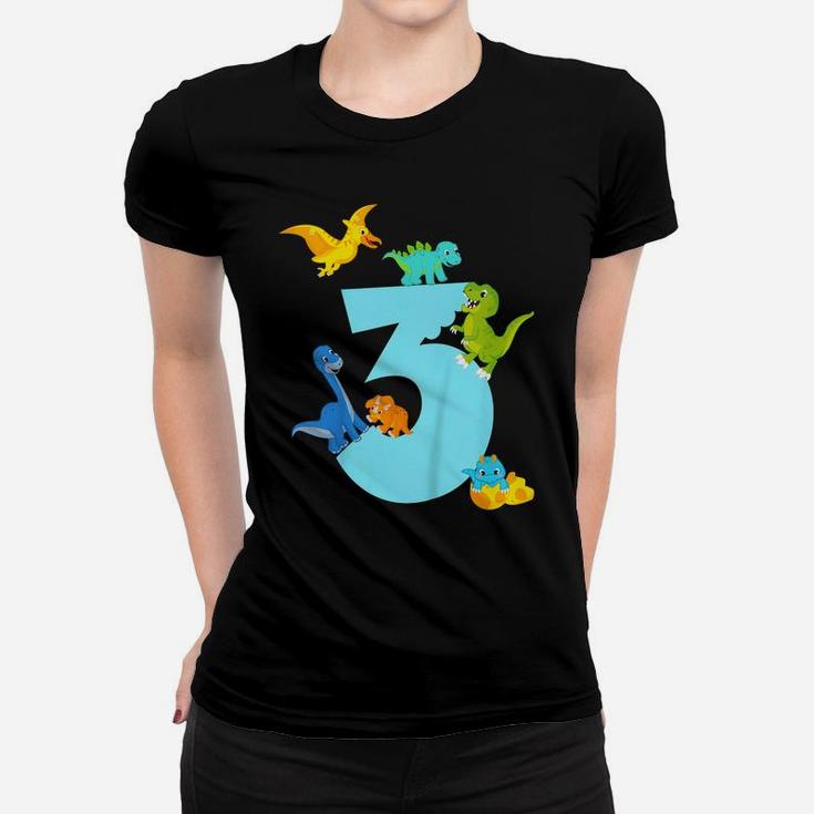 Kids 3Rd Birthday Boy - 3 Years Old - Dinosaur Celebrate Women T-shirt