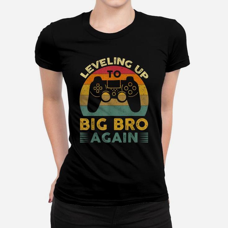 Leveling Up To Big Bro Again Vintage Gift Big Brother Again Women T-shirt