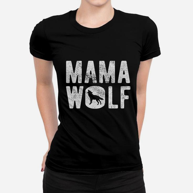 Mama Wolf Funny Camping Pack Mothers Day Women T-shirt