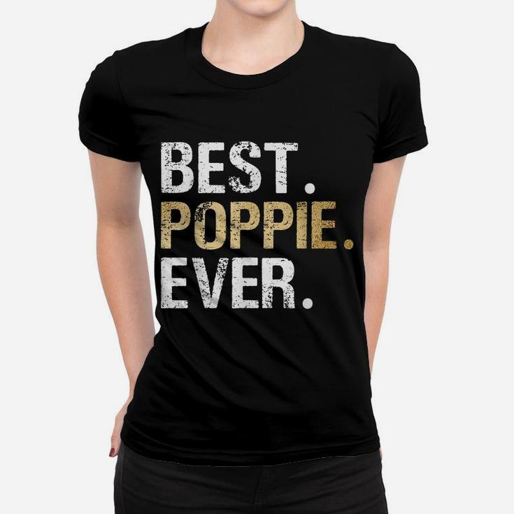 Mens Best Poppie Graphic Poppie Gift From Granddaughter Grandson Women T-shirt