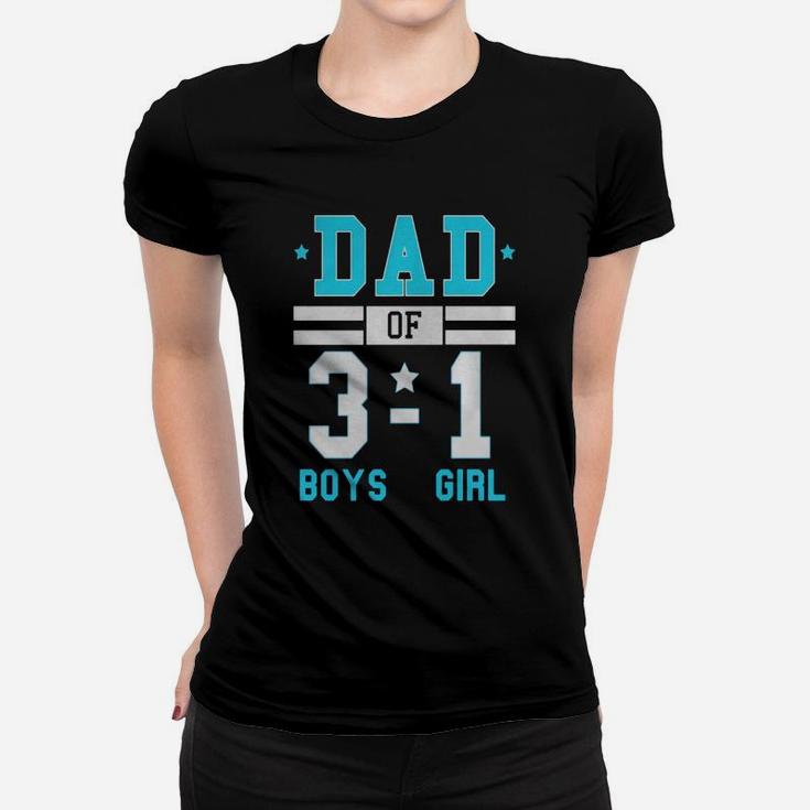 Men's Dad Of Three Boys And One Girl Football Score Style Shirt Women T-shirt