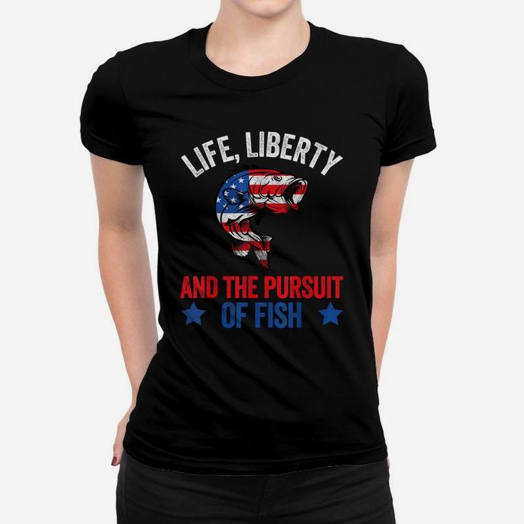 Men's Fishing Sweatshirts Hoodies, Funny American Flag Bass Women T-shirt