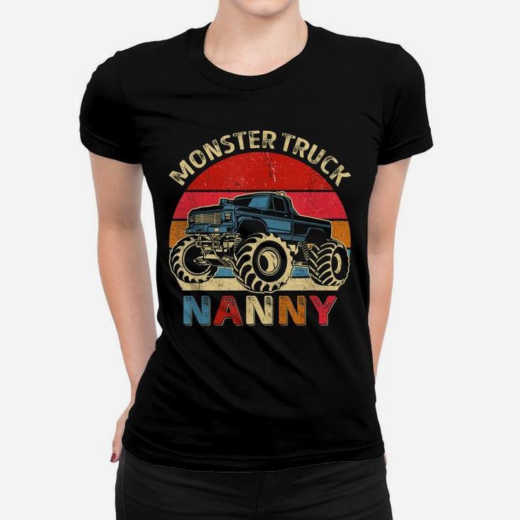 Monster Truck Nanny Matching Family Birthday Party Women T-shirt