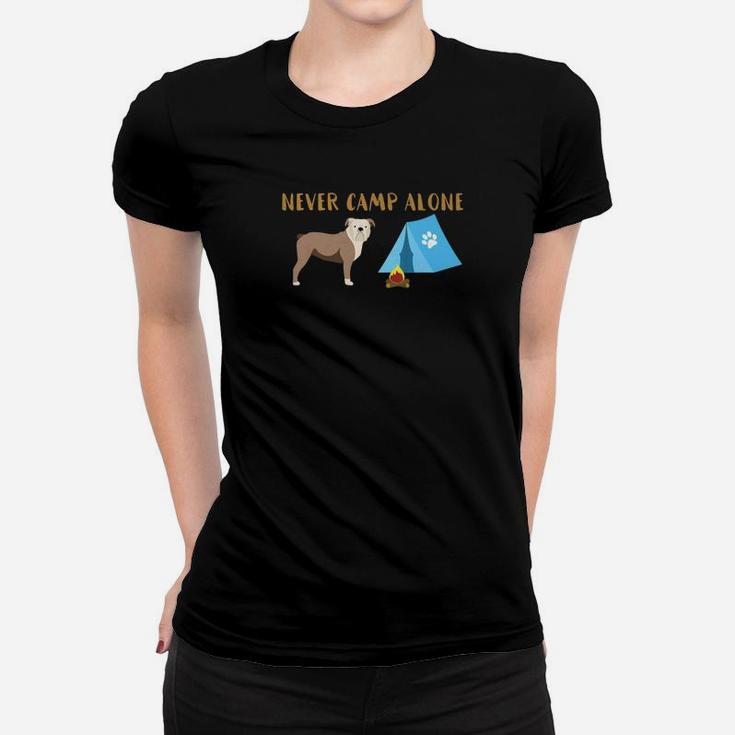Old English Bulldog Shirt Tent Camping Dog Women T-shirt