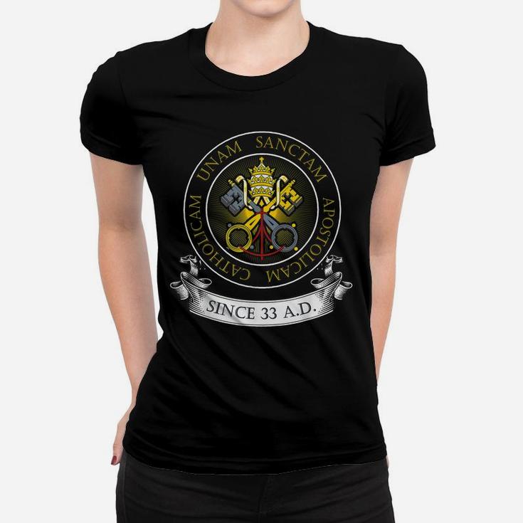 One Holy Catholic & Apostolic Church Catholic LatinShirt Women T-shirt