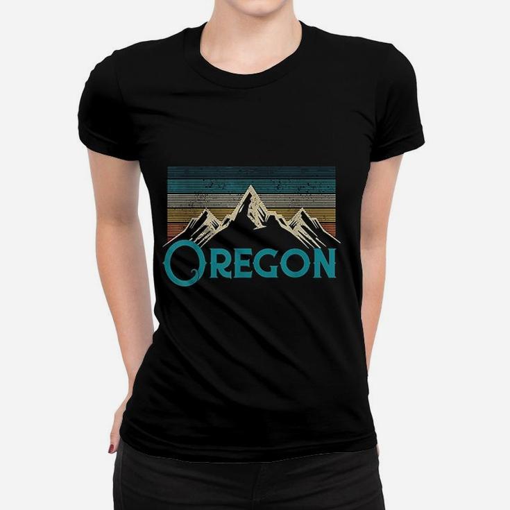 Oregon Vintage Mountains Retro Hiking Women T-shirt
