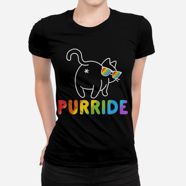 Purride Shirt Funny Cat Gay Lgbt Pride Tshirt Women Men Women T-shirt