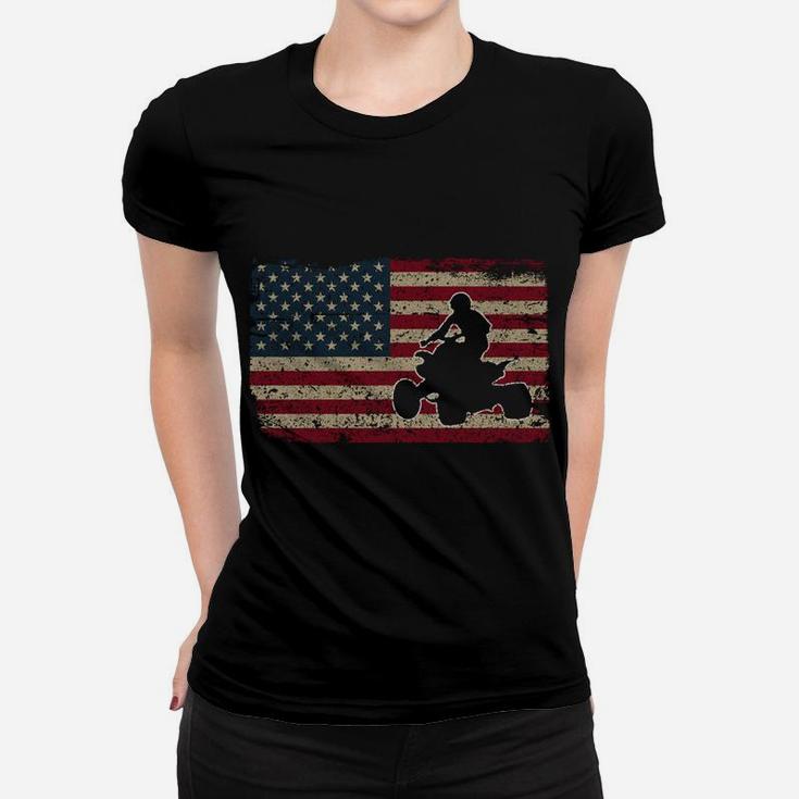 Quad Biker America Flag Gift I Atv Four Wheeler Quad Bike Sweatshirt Women T-shirt