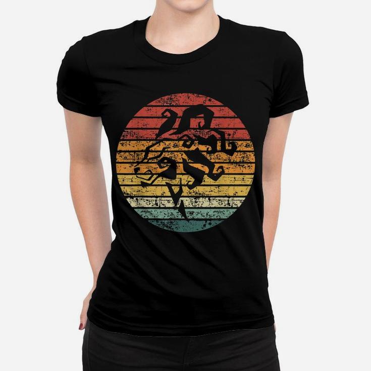 Retro Leo Zodiac Sign Simple Vintage Horoscope Gift Women T-shirt