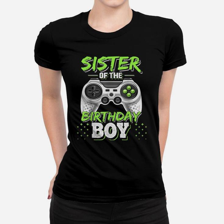 Sister Of The Birthday Boy Matching Video Game Birthday Gift Women T-shirt