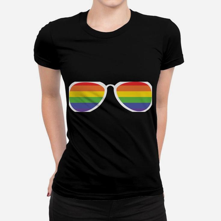 Sounds Gay I'm In Funny Rainbow Sunglasses Lgbt Pride Women T-shirt